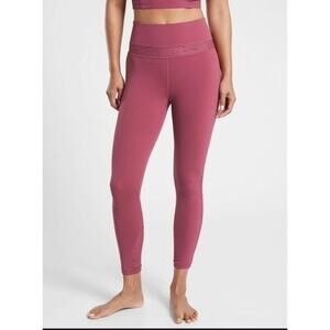 ATHLETA Luxe Mesh Tights Leggings Victorian Berry XS